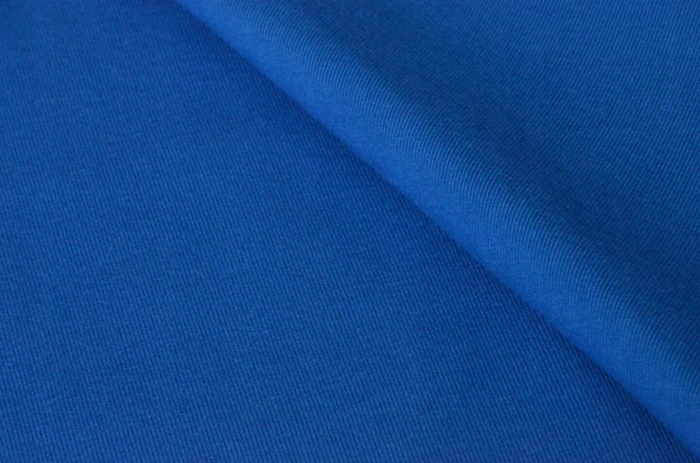 Cotton knit fabric in a Cobalt color stretchable weight Etsy