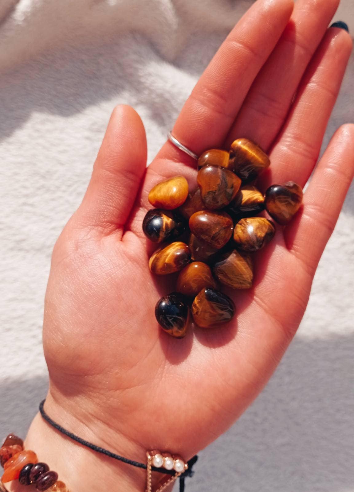 Minis Coeurs en Oeil de Tigre Protection Pierre Lithothérapie Witchy Sorcellerie Ésotérique