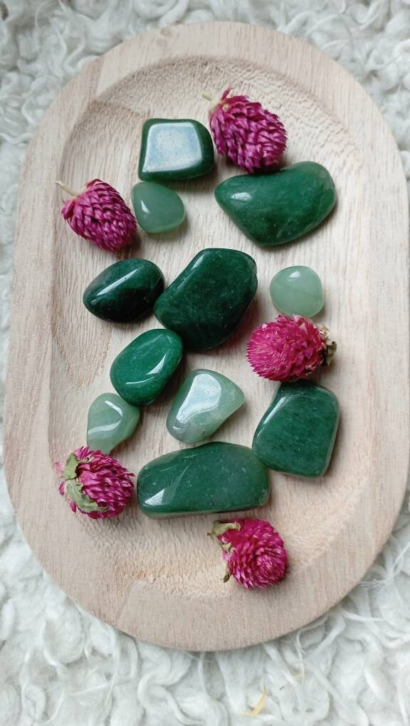 Aventurine Pierre Roulée Lithothérapie Aventurine Verte Maîtrise de Soi Tranquilité Intérieur Projet