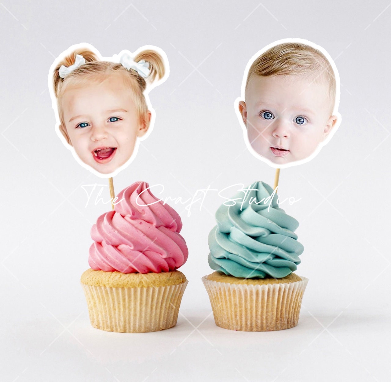 Custom Photo Cupcake Toppers Custom Face Cupcake Toppers Etsy