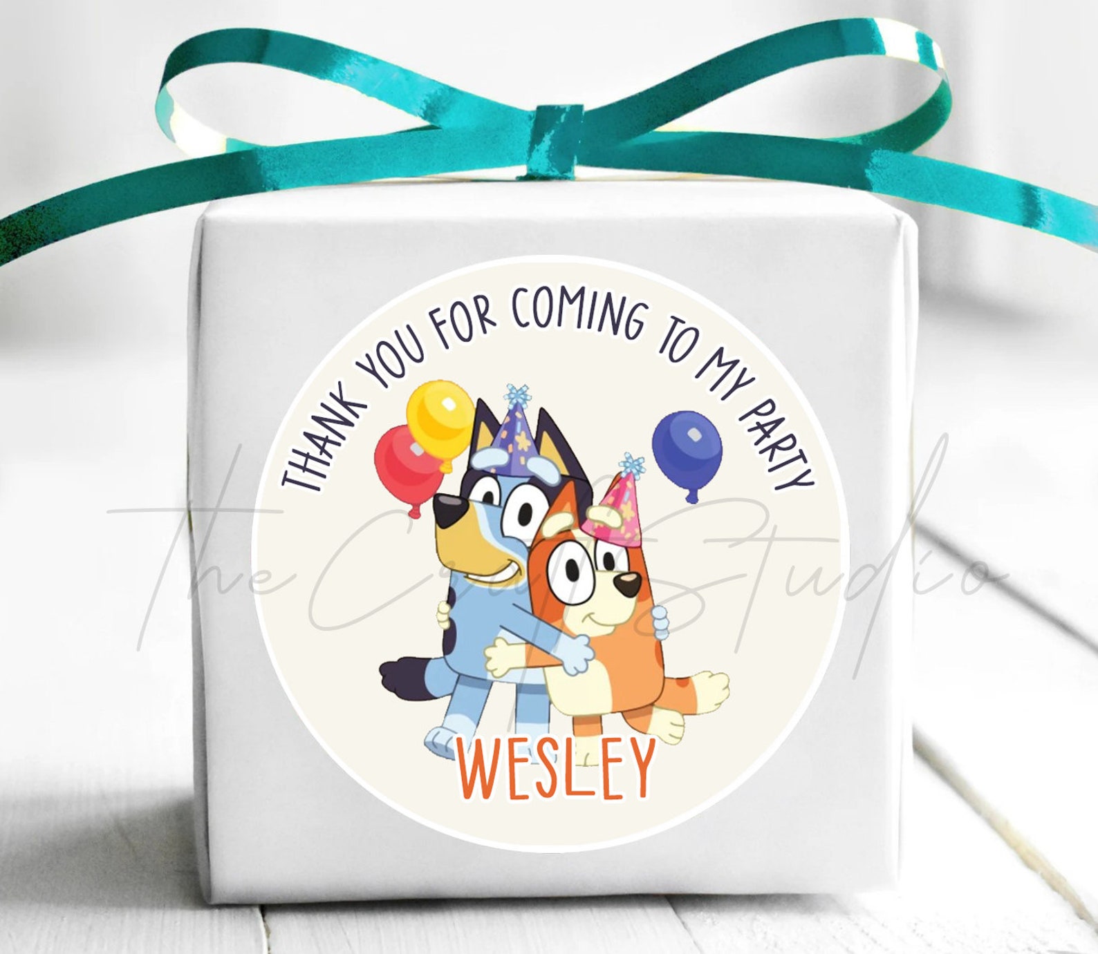 Bluey Birthday Party Favor Stickers Party Favor Thank You Etsy
