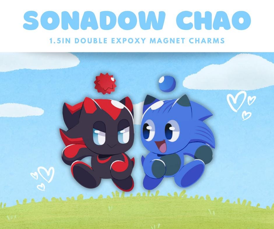LOW STOCK Sonadow 1.5in Linked Single Epoxy Magnet Charms