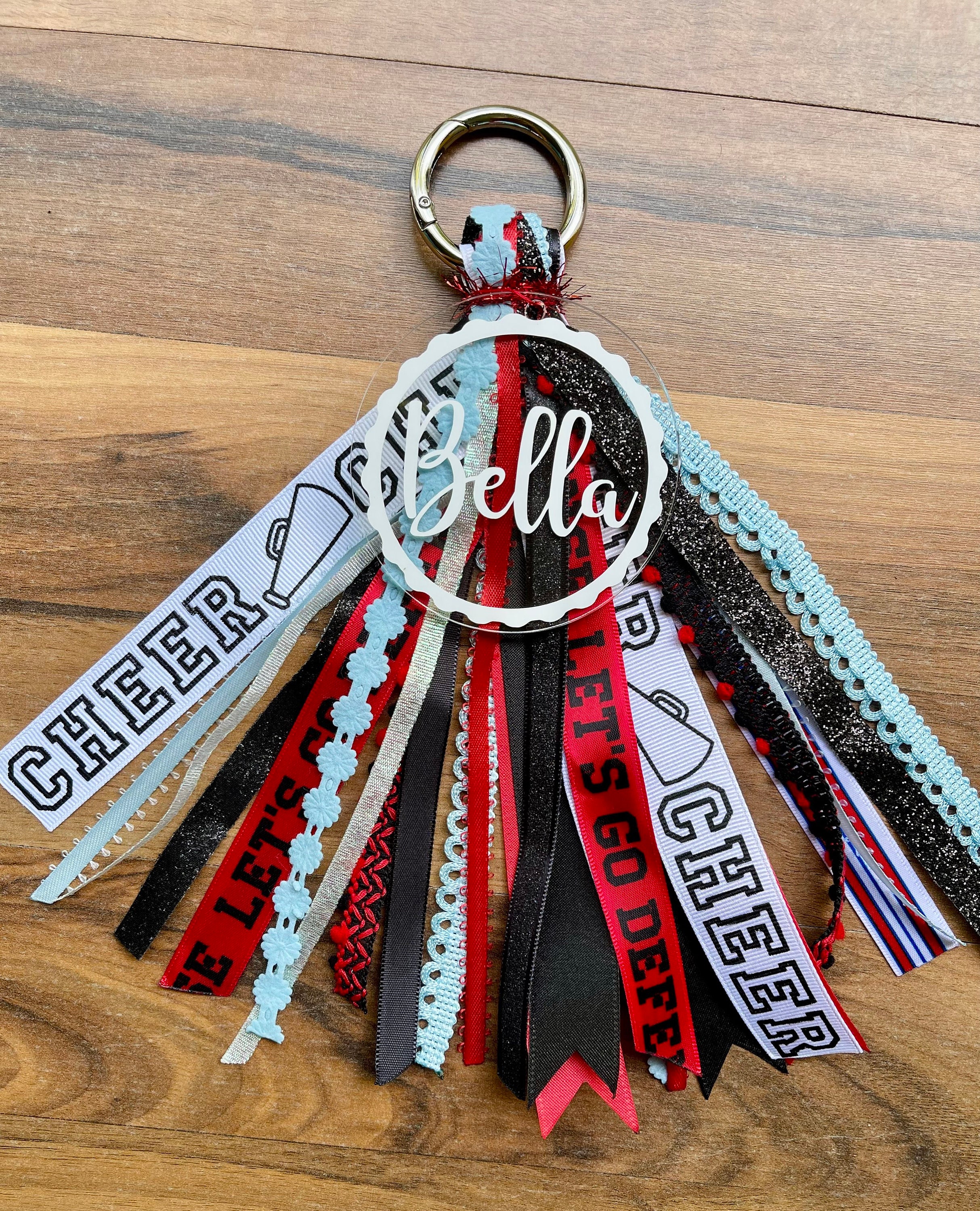 Monogram Bogg Bag Charm: Sports Team Ribbon Tassel