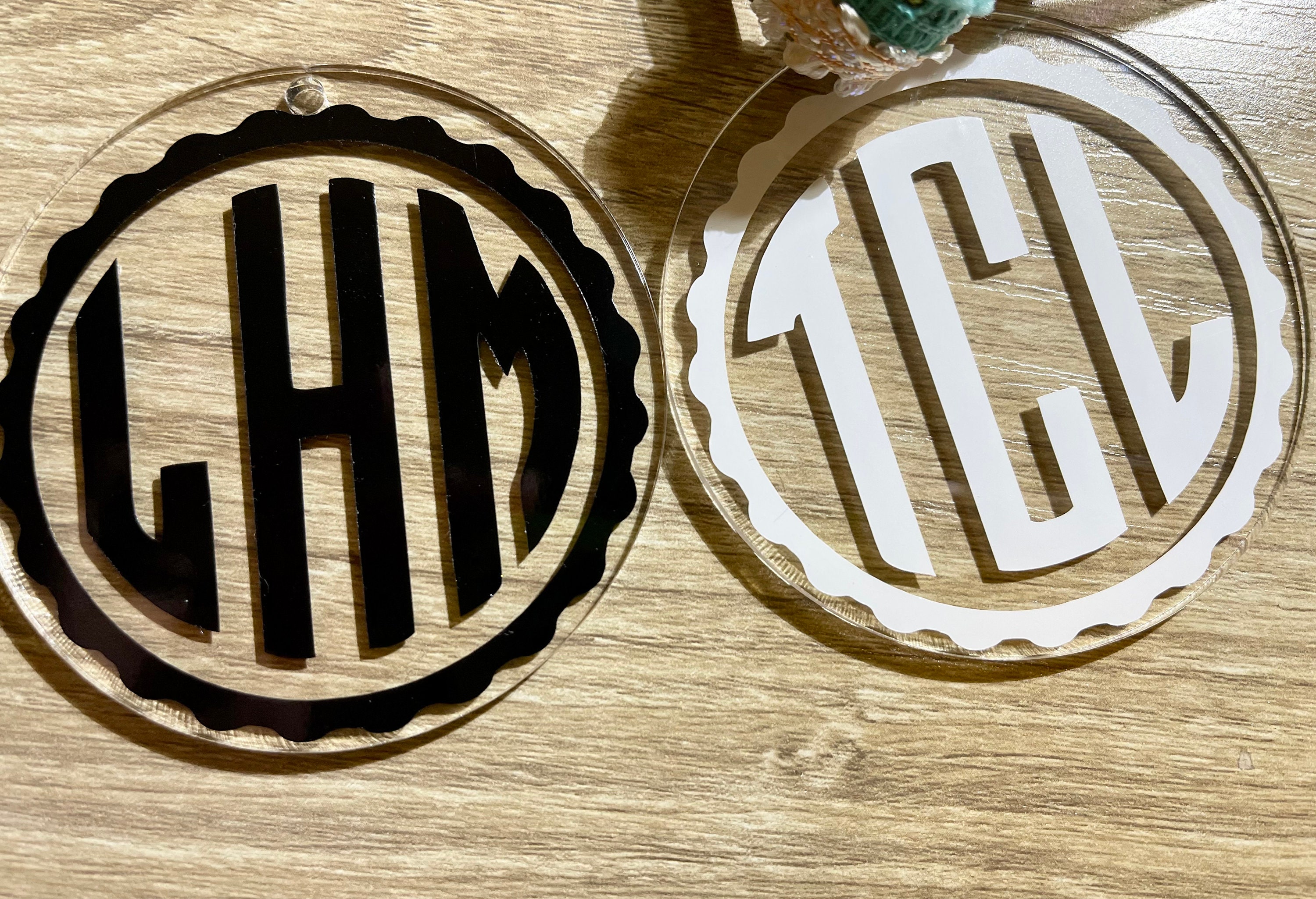 Customized Monogram Acrylic Disk Only - Etsy