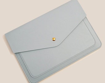 Soft Faux leather Modern Envelope laptop sleeve | extra pocket | sizes for 13" 15"  16 inch | perfect Gift | high quality