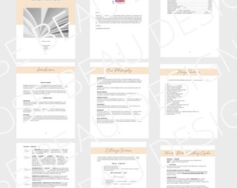 Welcome Packet EDITABLE Pre Written | Interior Design | Word Docx | Canva | New Client Onboarding booklet Template | Customizable