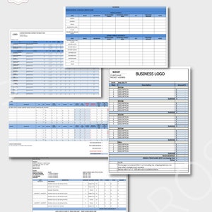 Interior Design 5 Editable Templates Schedules and Invoices | Excel Download | design build | Small Business | Staging