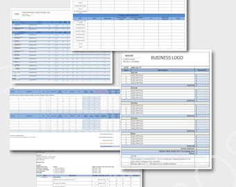 Interior Design 5 Editable Templates Schedules and Invoices | Excel Download | design build | Small Business | Staging