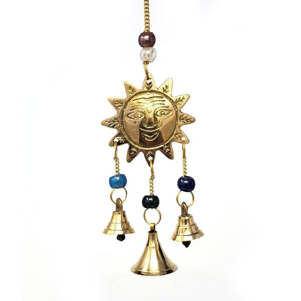 Sun Brass Chime with Beads