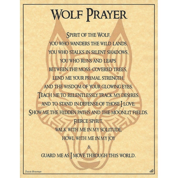 Wolf Prayer Poster
