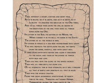 Emerald Tablet Poster