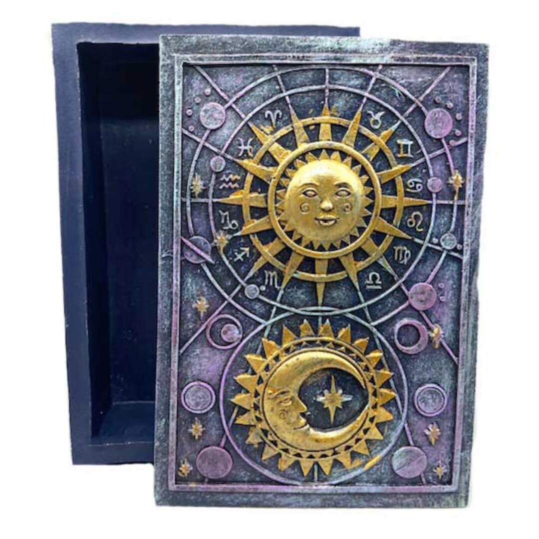 Celestial Sun and Moon Tarot Box - Etsy