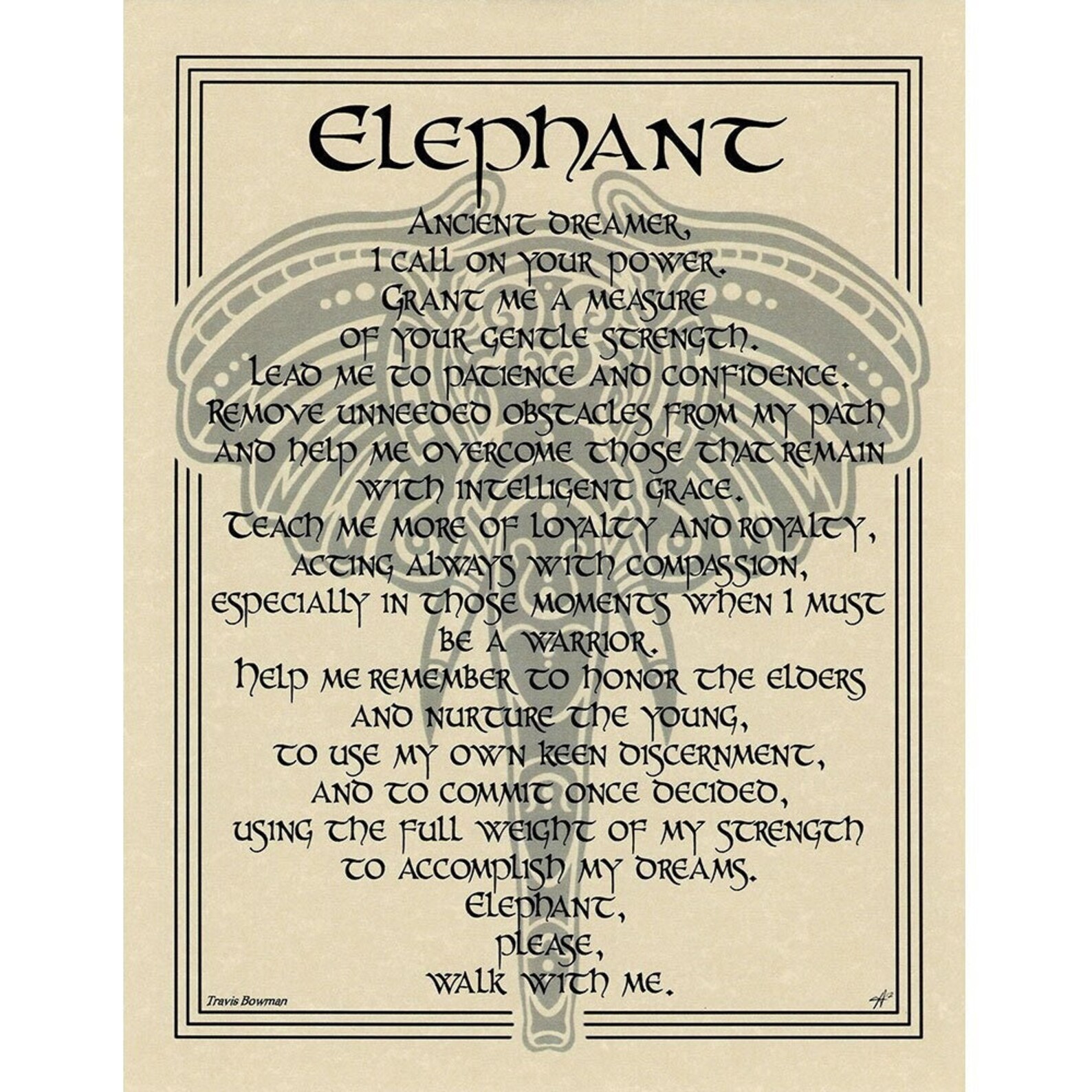 Elephant Prayer Poster - Etsy