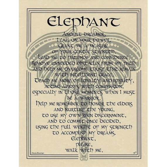 Elephant Prayer Poster | Etsy