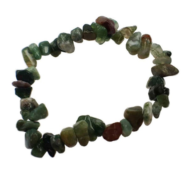 Bloodstone Chip Bracelet