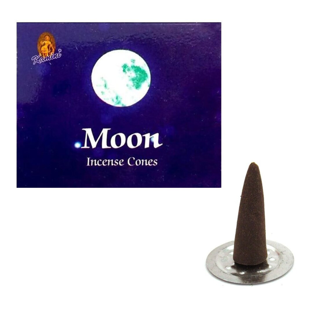 Moon Incense Cones by Kamini box of 10 Cones Etsy