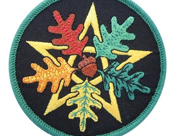 Oak Leaf Pentagram Patch