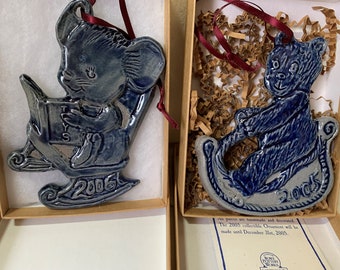 rowe pottery christmas ornaments