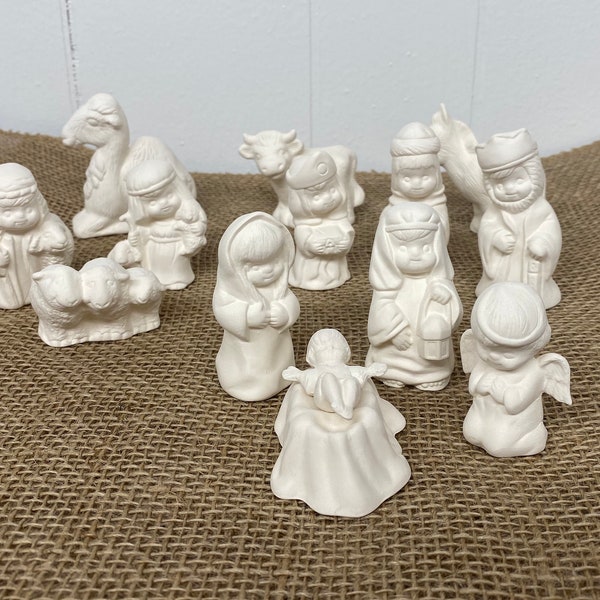 Ceramic Nativity Set Etsy