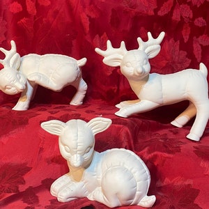 Large &quot;Softie&quot; Reindeer - Ceramic - Ready to Paint - Bisque *read description for size*