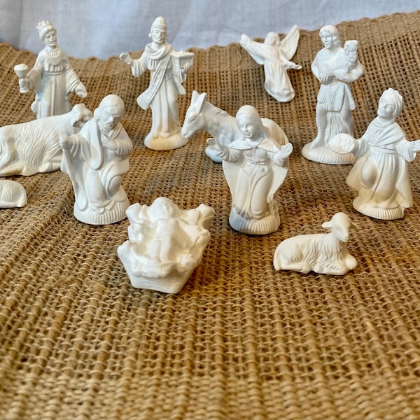 Ready to Paint Ceramic Nativity Etsy