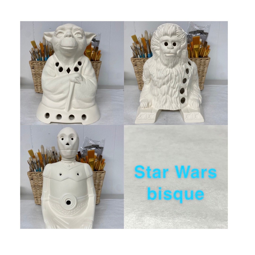 Star Wars - Bisque - Ready to Paint - Chewbacca - Yoda - C-3PO - Etsy