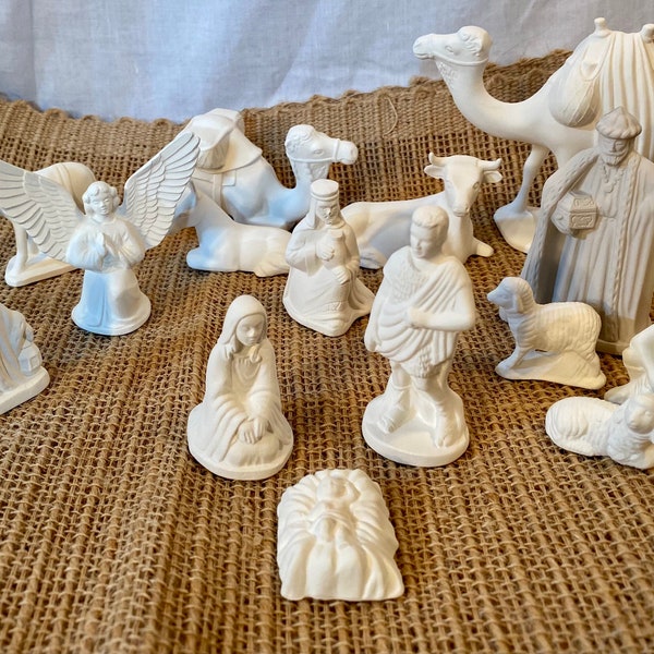Unfinished Nativity Ceramic Set Etsy