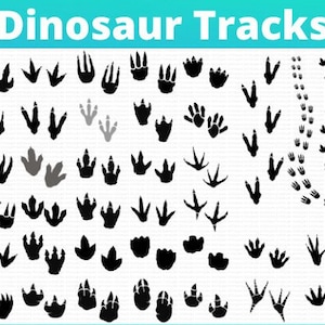 Dino Dinosaur Tracks SVG Mega Bundle. Dino Footprints. Carnosaurs footprint svg. PNG JPG for Cricut, Silhouette. Digital Download . Clip Art