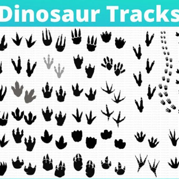 Dino Dinosaur Tracks SVG Mega Bundle. Dino Footprints. Carnosaurs footprint svg. PNG JPG for Cricut, Silhouette. Digital Download . Clip Art