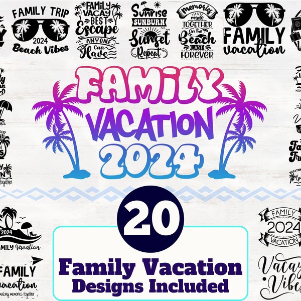 Family Vacation SVG Bundle, Family Cruise Svg, 2024 Family Vacation Svg, Matching Vacation Shirt Svg, Family Vacation PNG, Family Trip Svg