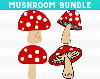 Mushroom Svg, Red Mushroom SVG, Mushroom Bundle, Mushroom Png, Fall Svg, Nature Svg, Clipart, Digital Download, svg