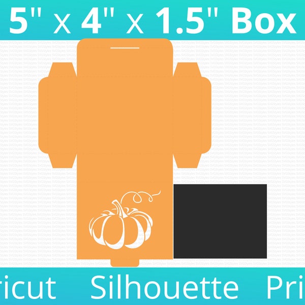 Fall Pumpkin Halloween Favor Box Template SVG. DIY Gift Box. DIY Favor Box. Digital Cut File. Halloween Party Favor Box.