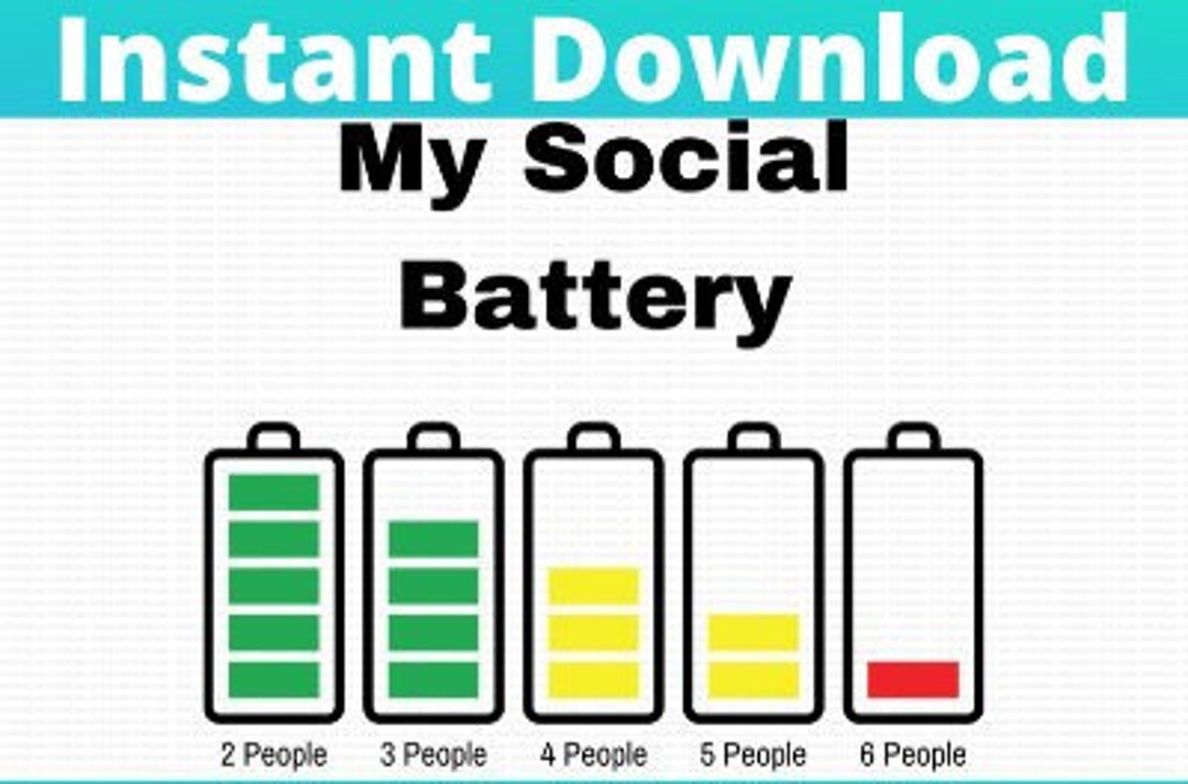 Social Battery SVG. My Social Battery SVG. Great for Introverts Digital ...