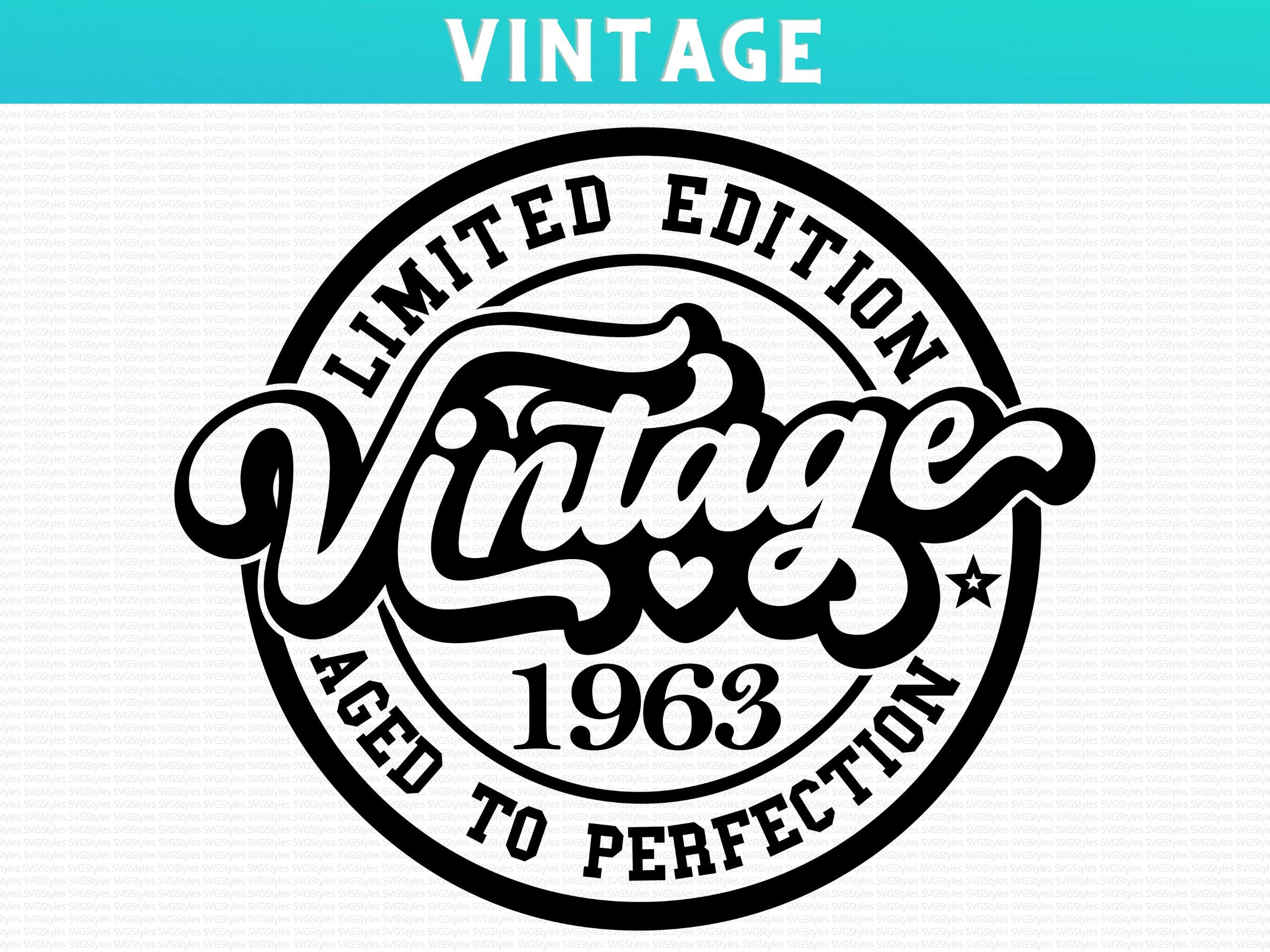 60e verjaardag SVG PNG Vintage 1963 SVG verjaardag Svg Etsy België