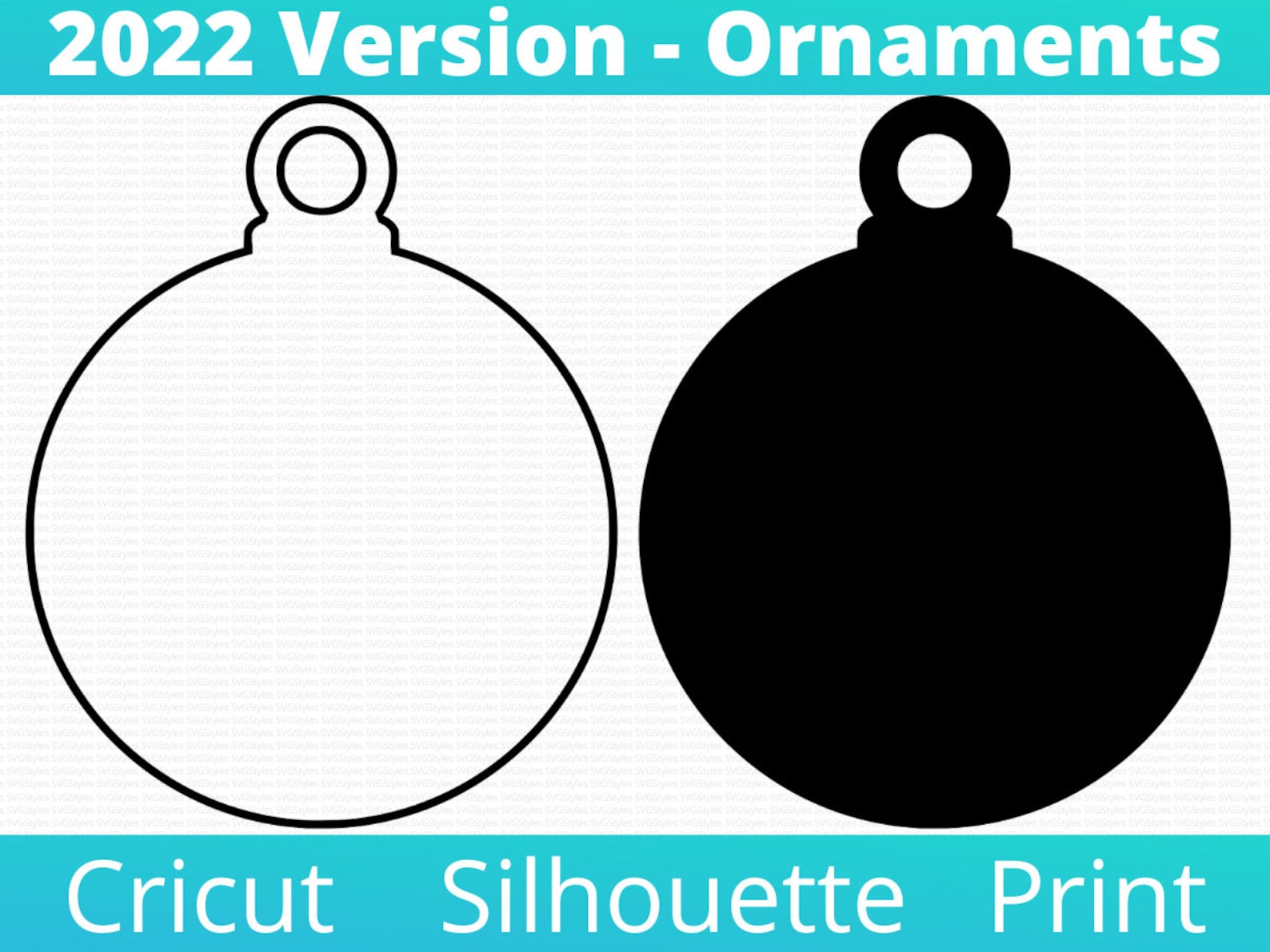 Christmas Ornament Outline SVG Ornament SVG Ornament - Etsy