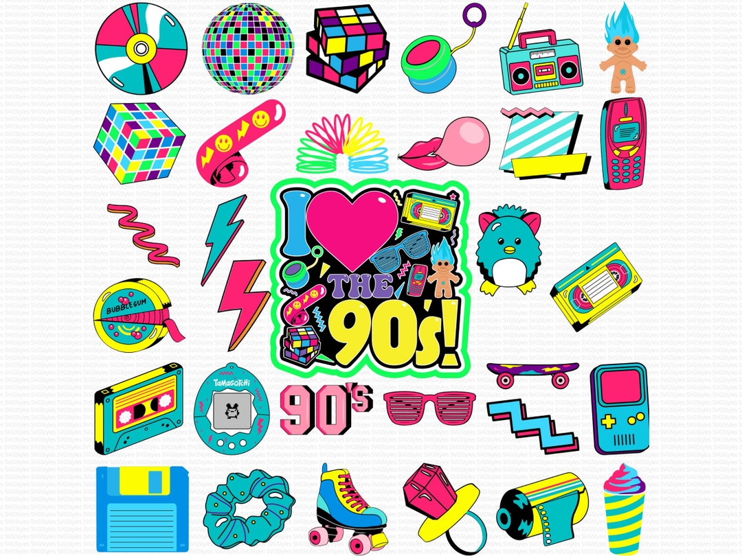 90s SVG, 90s PNG, I Love the 90s Svg, I Love the 90s Png, 90's Svg, 90s ...