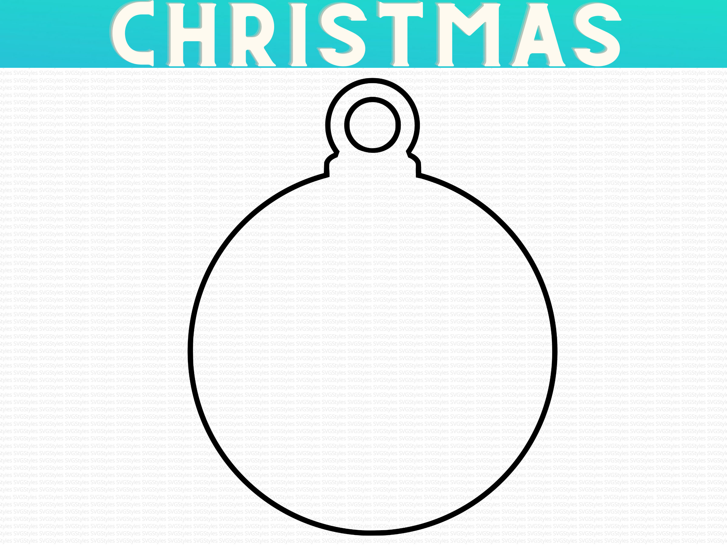 Christmas Ornament Outline SVG Ornament SVG Ornament - Etsy
