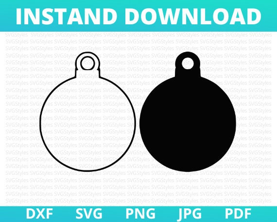 Christmas Ornament Outline SVG Ornament SVG Ornament - Etsy