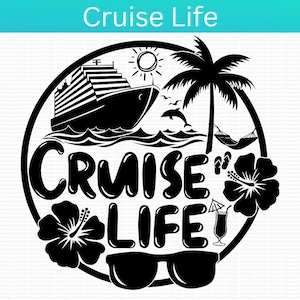 Cruise Life SVG. Cruise Ship svg. Cruise Emblem. Cruisin cruise shirt print svg decal cut file. Cruise Squad, Family Cruise. Cruise Vacation