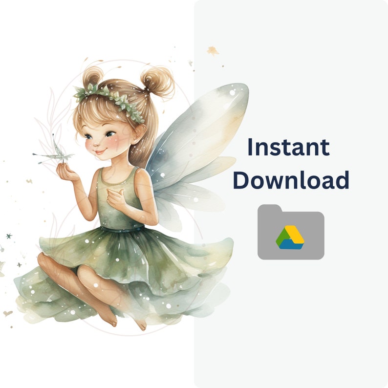 Green Fairy Clipart, Watercolor Nature Fairies, Magical Forest PNG ...