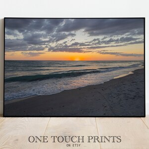 Sunset Beach Photo, Beach Photography, Sunset Wall Art, Ocean Seascape, DIGITAL DOWNLOAD