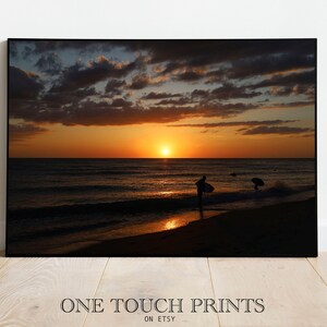 Beach Sunset Photo, Beach Photography, Landscape Wall Art, Printable Art, Ocean Print, DIGITAL DOWNLOAD