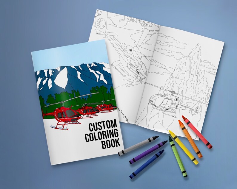 Custom Coloring Book Etsy