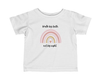 T-shirt arc-en-ciel en jersey fin pour bébé