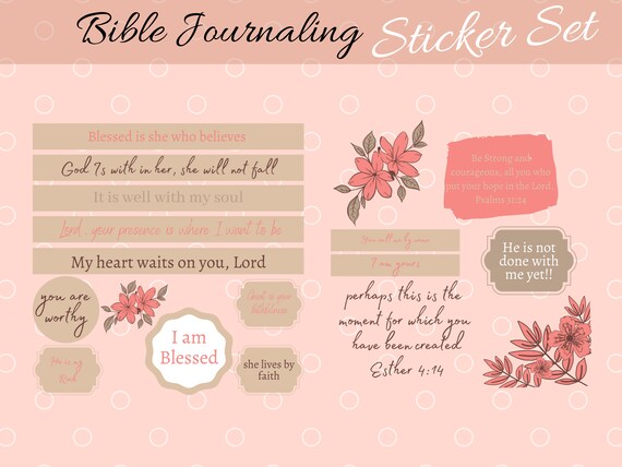 Printable Bible Journaling Stickers Scrapbooking Prayer | Etsy