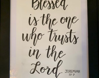 Custom Bible Verse Calligraphy