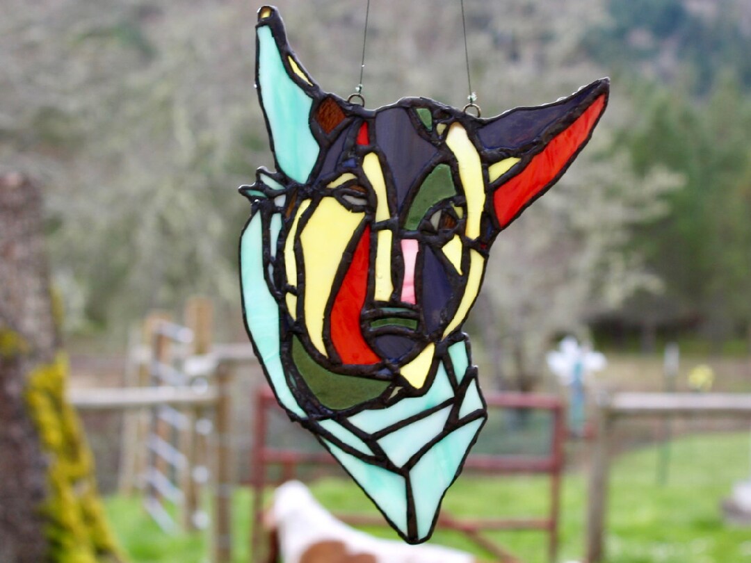 Custom Stained Glass Pet Portrait Etsy