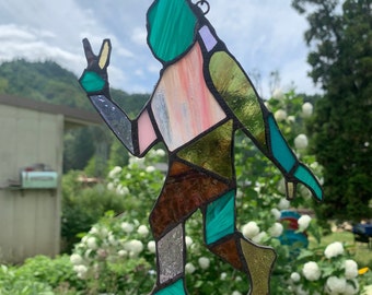 Big Foot Stained Glass Sun Catcher