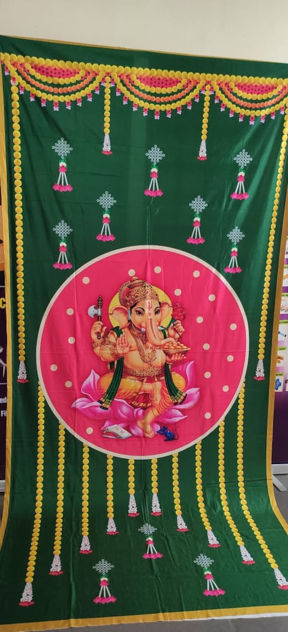 Indian Pooja Backdrop Cloth/wedding Decor/goddess Etsy