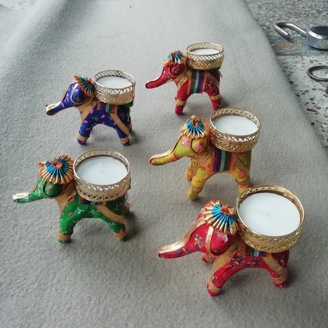 Indian Elephant T Light Candle Holder Set of 6/indian Etsy